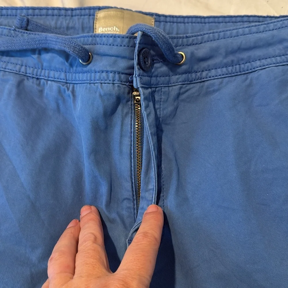 Bench Chino Shorts‎ Men's 36 Blue 100% Cotton Drawstring Multipurpose City